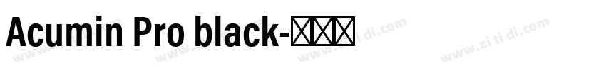 Acumin Pro black字体转换